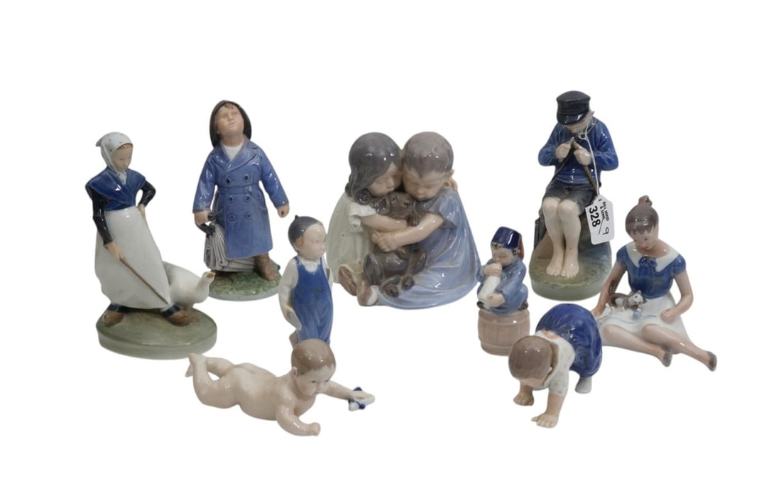 9 Assorted Royal Copenhagen Figures, 7 1/2"H x 6"w (1 of 8)