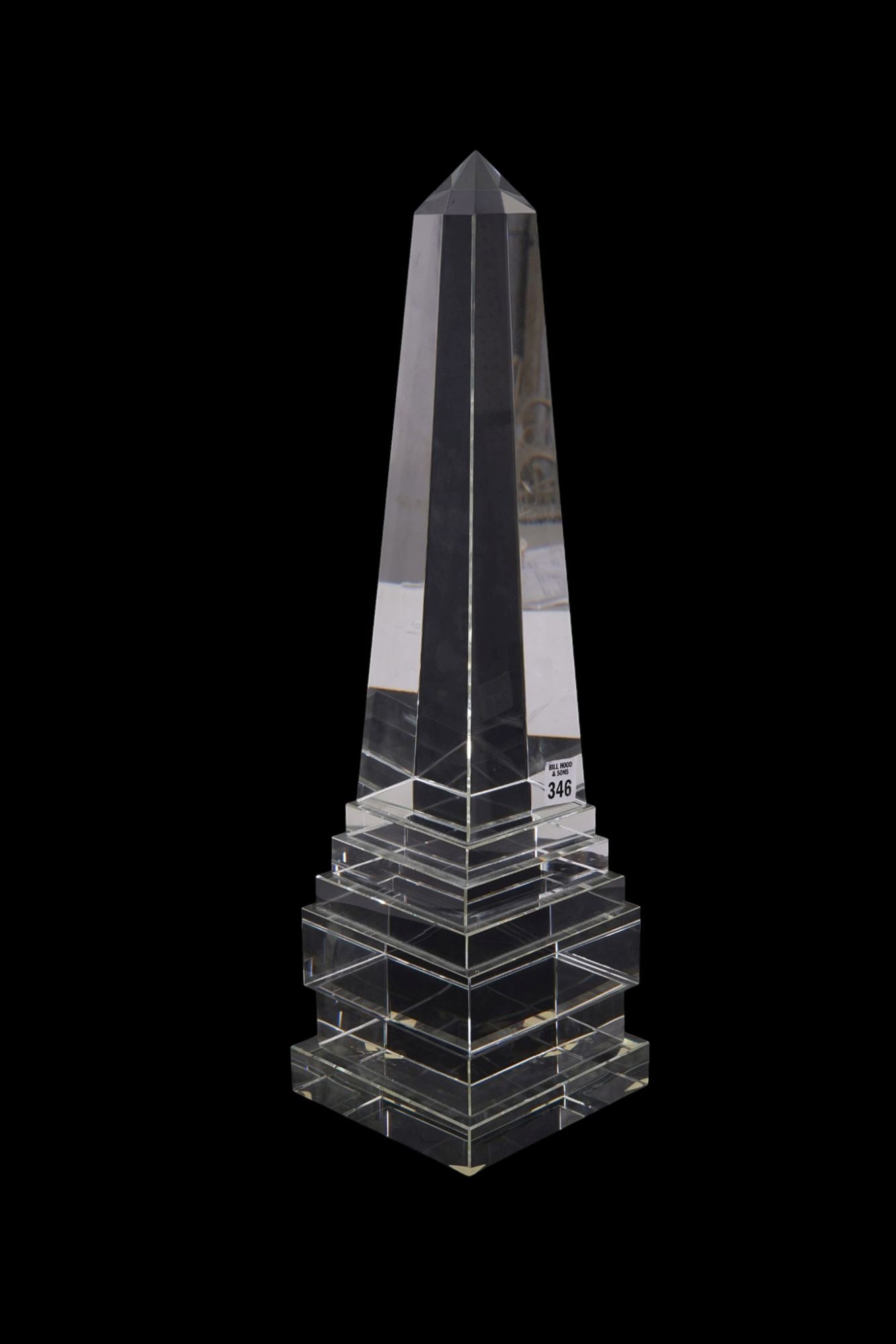 Large Crystal Obelisk, 21 1/4"h x 6"w: Large Crystal Obelisk, 21 1/4"h x 6"w