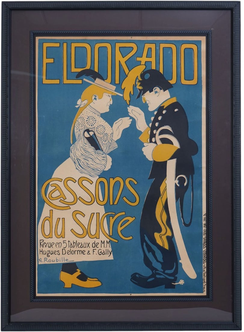 Eldorado Vintage Poster, Cassons du Sucre by Auguste Roubille. 39 x 28 inches. Picture on phone (1 of 5)
