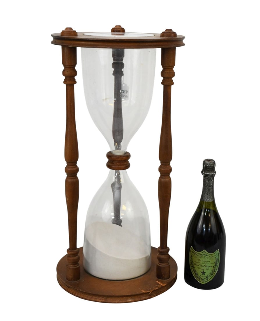 Oversized Hourglass, Duck Tiles Top & Bottom, 22"h x 11"w: Oversized Hourglass, Duck Tiles Top & Bottom, 22"h x 11"w