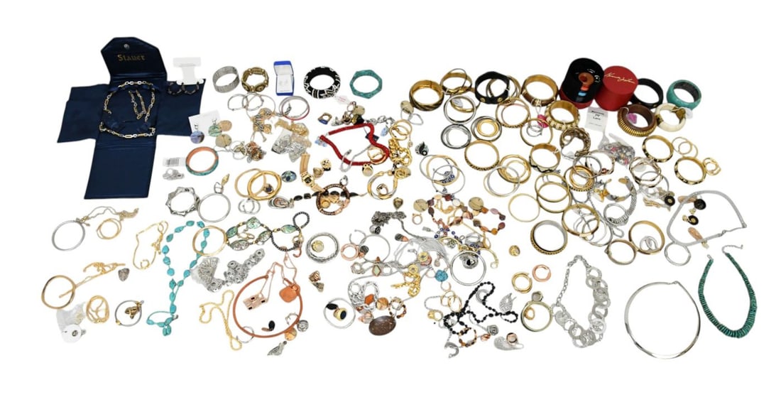 X-Large Lot of Costume Jewelry. Some Designers RLM, Barse, Kenneth Lane, Stauer. Necklaces, Rings, (1 of 16)