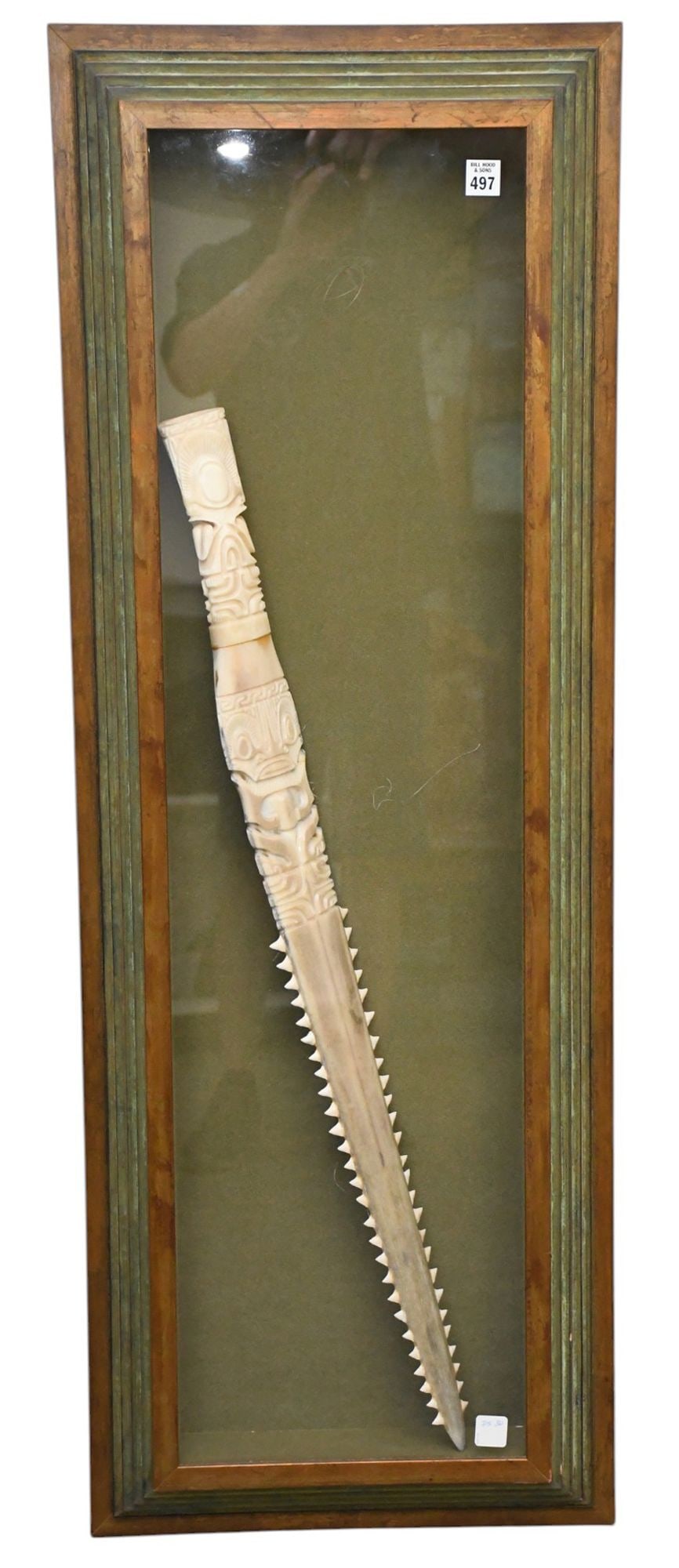 Ceremonial Framed Sword w/ Teeth, 48"h x 17"w (1 of 7)