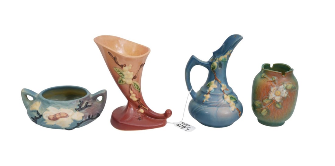 4 Assorted Pcs. Roseville Pottery, Largest 7"h x 6"w (1 of 3)