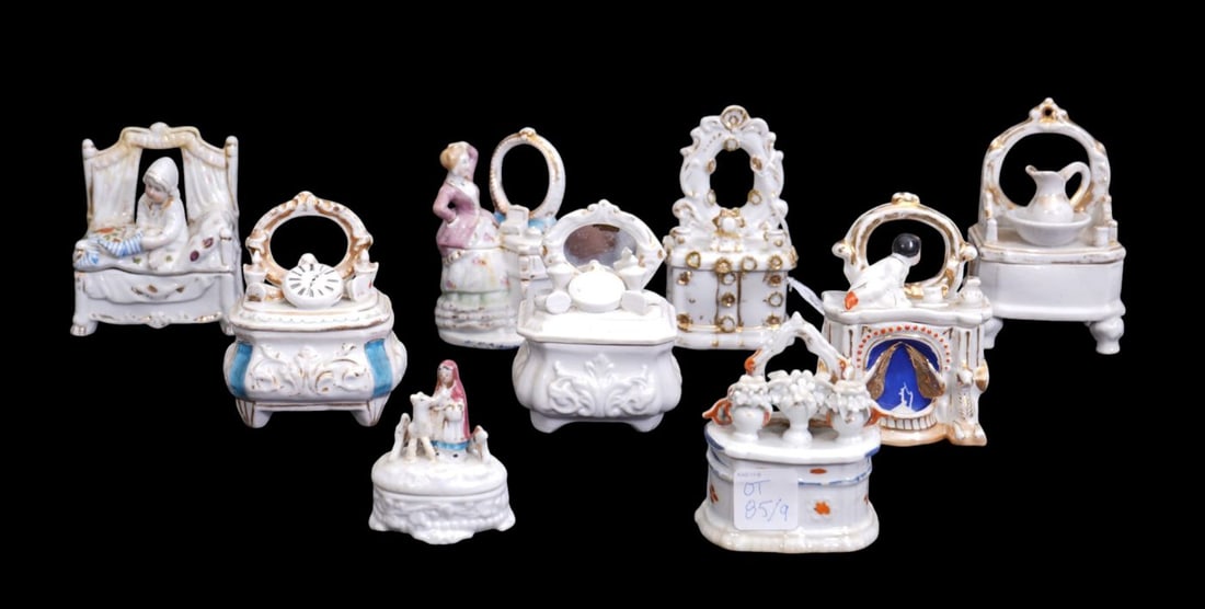 9 English 19th c. Fairling Boxes (1 of 10)