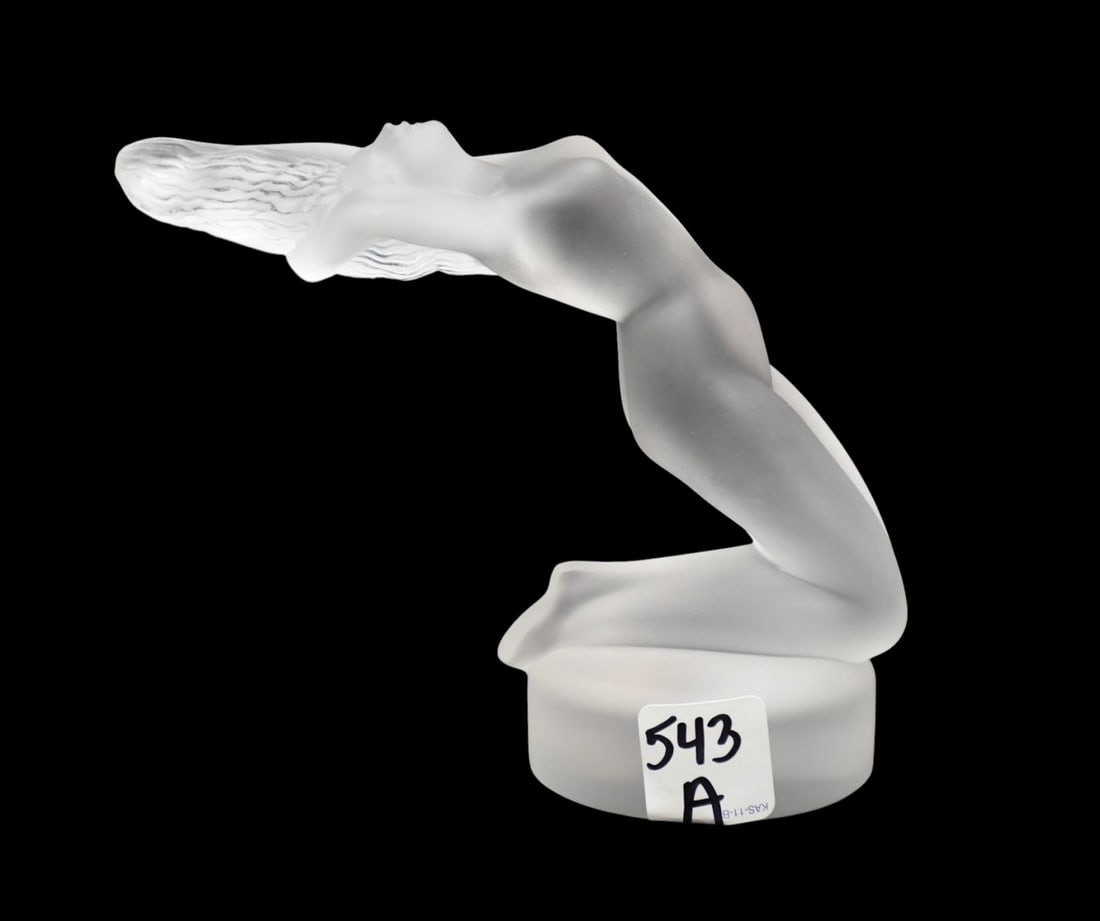 Lalique Crystal "Chrysis" Figurine, 5 1/2"h x 6 1/2"w: Lalique Crystal "Chrysis" Figurine, 5 1/2"h x 6 1/2"w