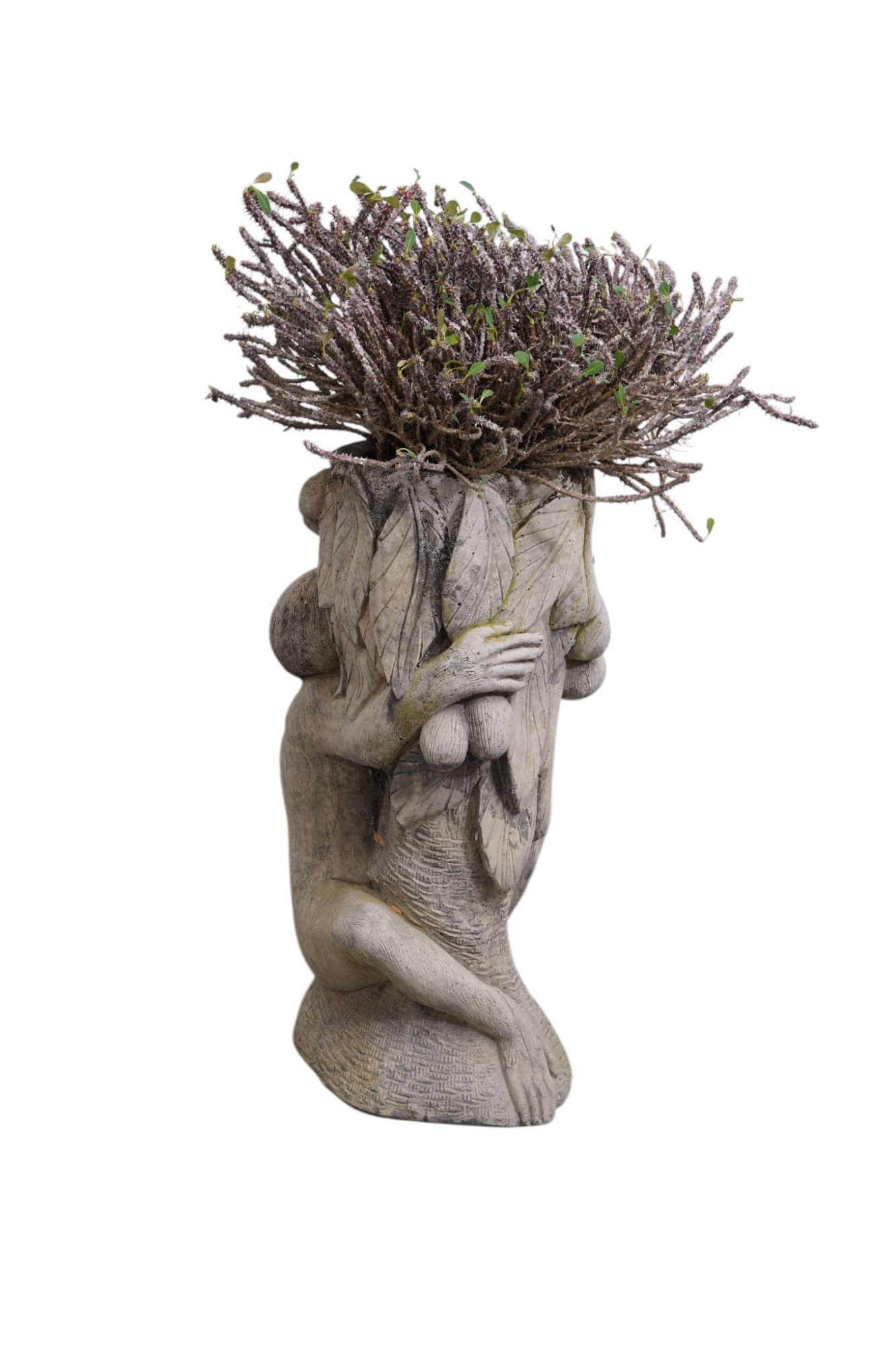 Cement Seated Monkey Planter, 29"h - 4