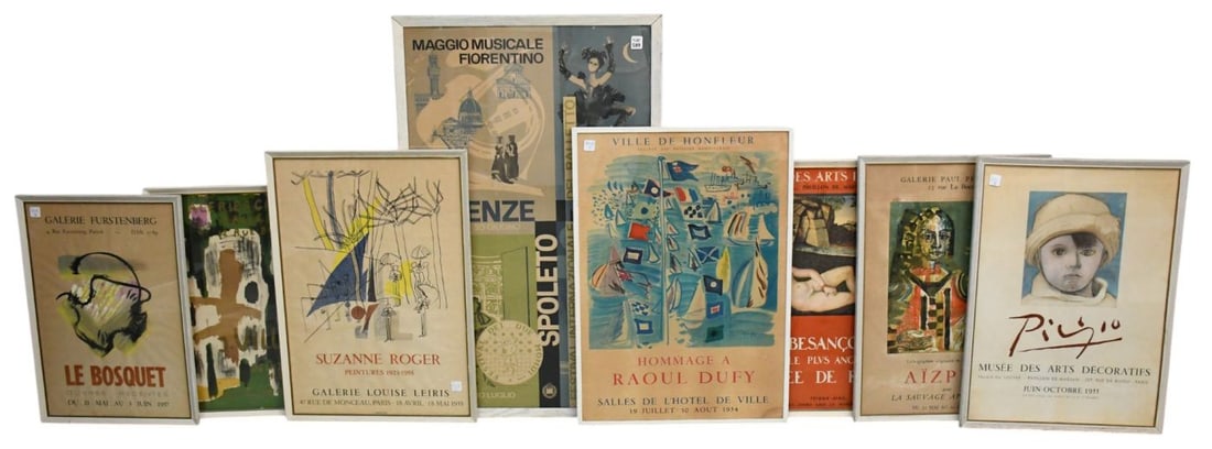 8 Vintage Gallery Posters, one large one 32 x 25 inches. Most of them are approximately 30 x 20 (1 of 16)