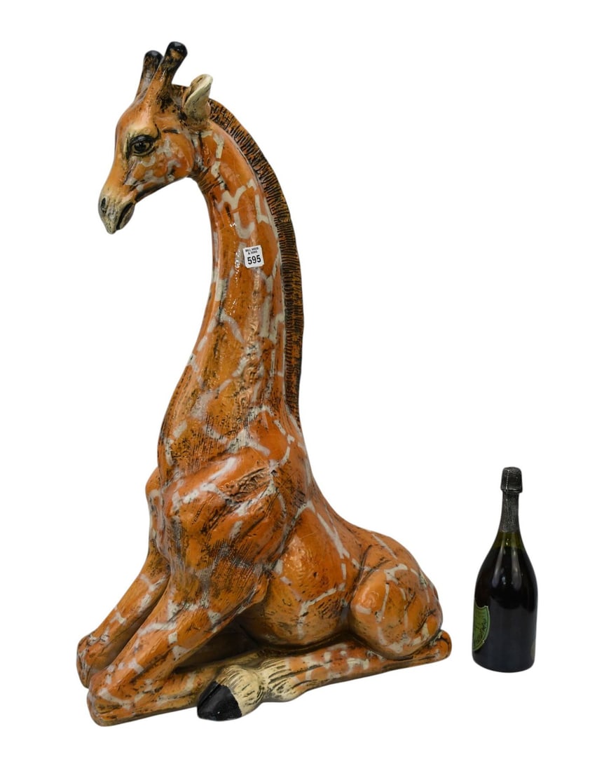 Resin Seated Giraffe, 33"h x 24"w x 12"d (1 of 7)