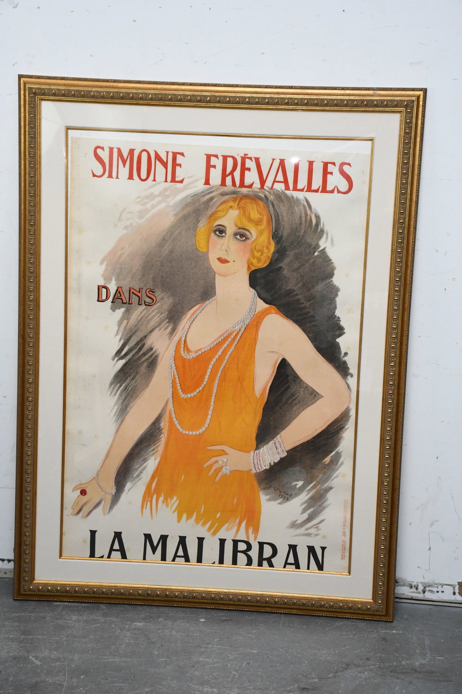 Original Vintage Poster by Marcel Vertes; Simone Frevalles dans La Malibran. 1923. Imprimeries L'Aff (1 of 7)