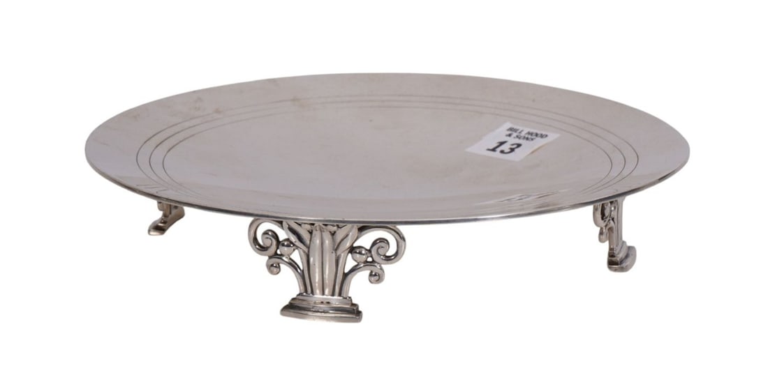 Tiffany & Co. Sterling Silver Footed Tray, 14 ozt, 1 1/2"h x 8 1/2" dia (1 of 7)