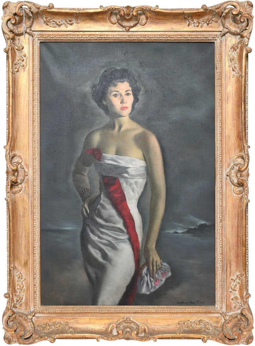 Julian Courtenay Hunt (American/Florida, 1917-2014), "Portrait of Norma Carlin Kipnis age 29 Jax. FL (1 of 8)