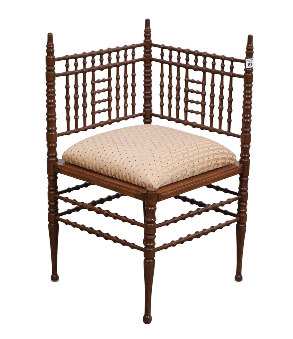 Antique Finely Turned Corner Spool Chair ***If this item is not picked up by the Friday following (1 of 8)