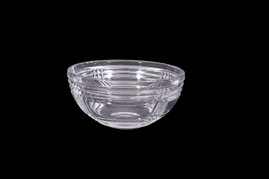 18 Ralph Lauren Crystal Glasses & Tablewares, Glen Plaid Pattern, 12 Highballs (6 1/3"h) & 3 Old - 9