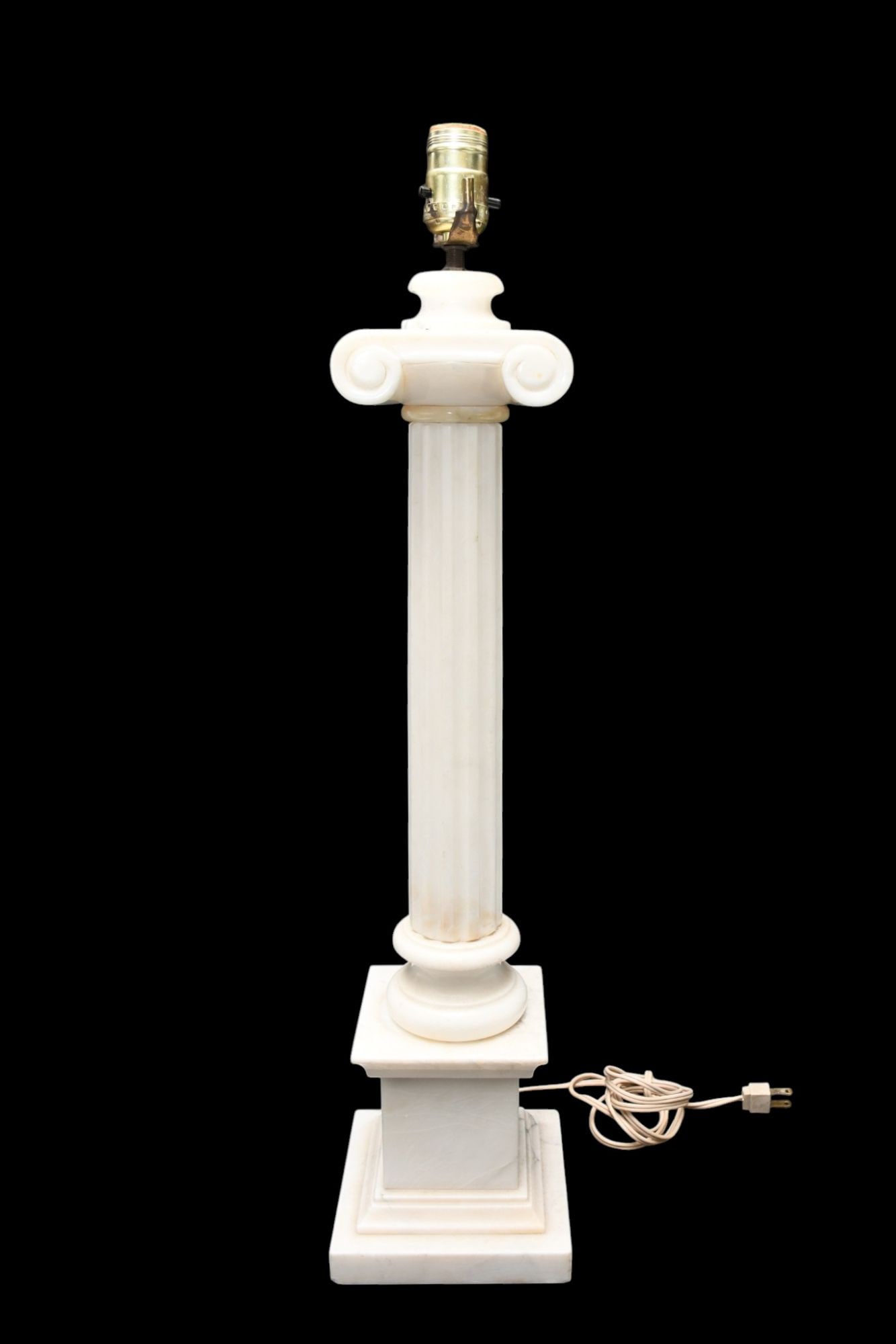 Classical Marble Column Lamp, 26"h to socket x 6"w (1 of 4)