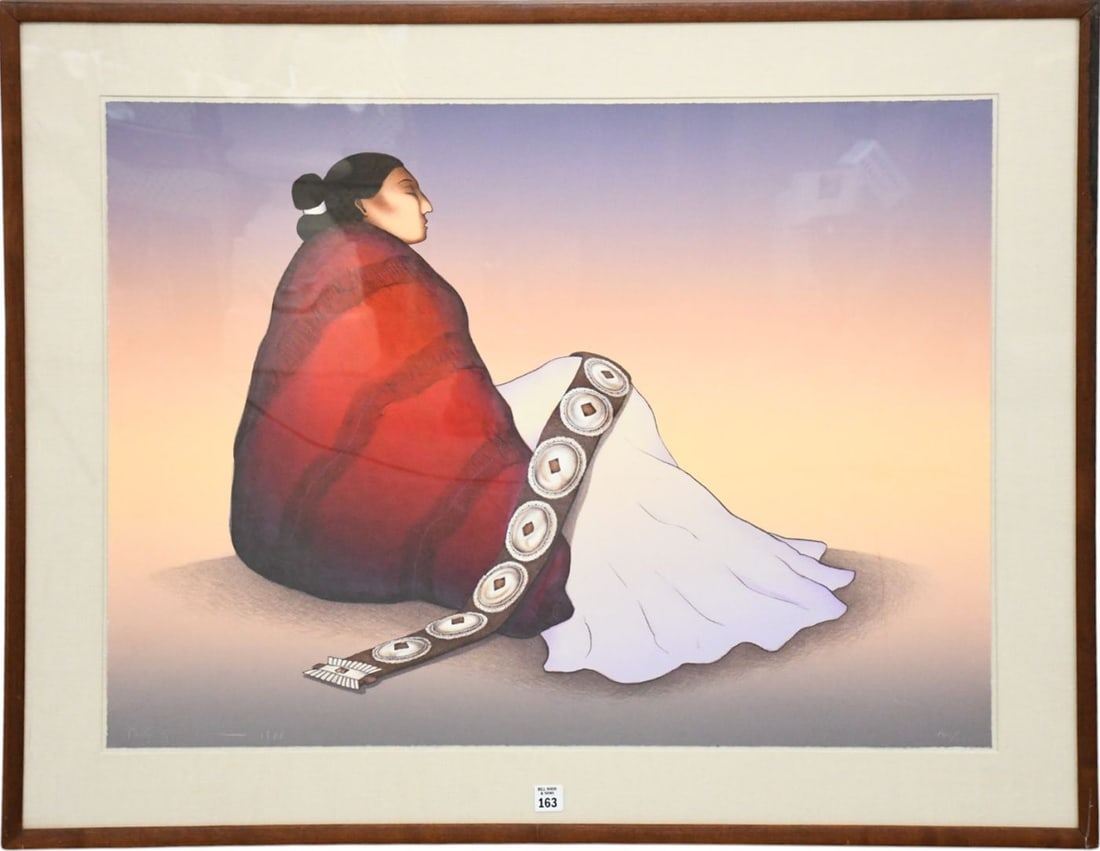 R.C. Gorman (Native American, 1931-2005) Peshlakai's Concho - 1986. Color Lithograph on Arches (1 of 8)