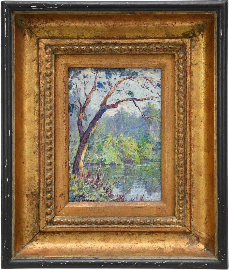 Felix Ramos (Cuba,FL,1919-1993) oil on board painting, Florida Everglades Landscape, Painting 7 x 5 (1 of 6)