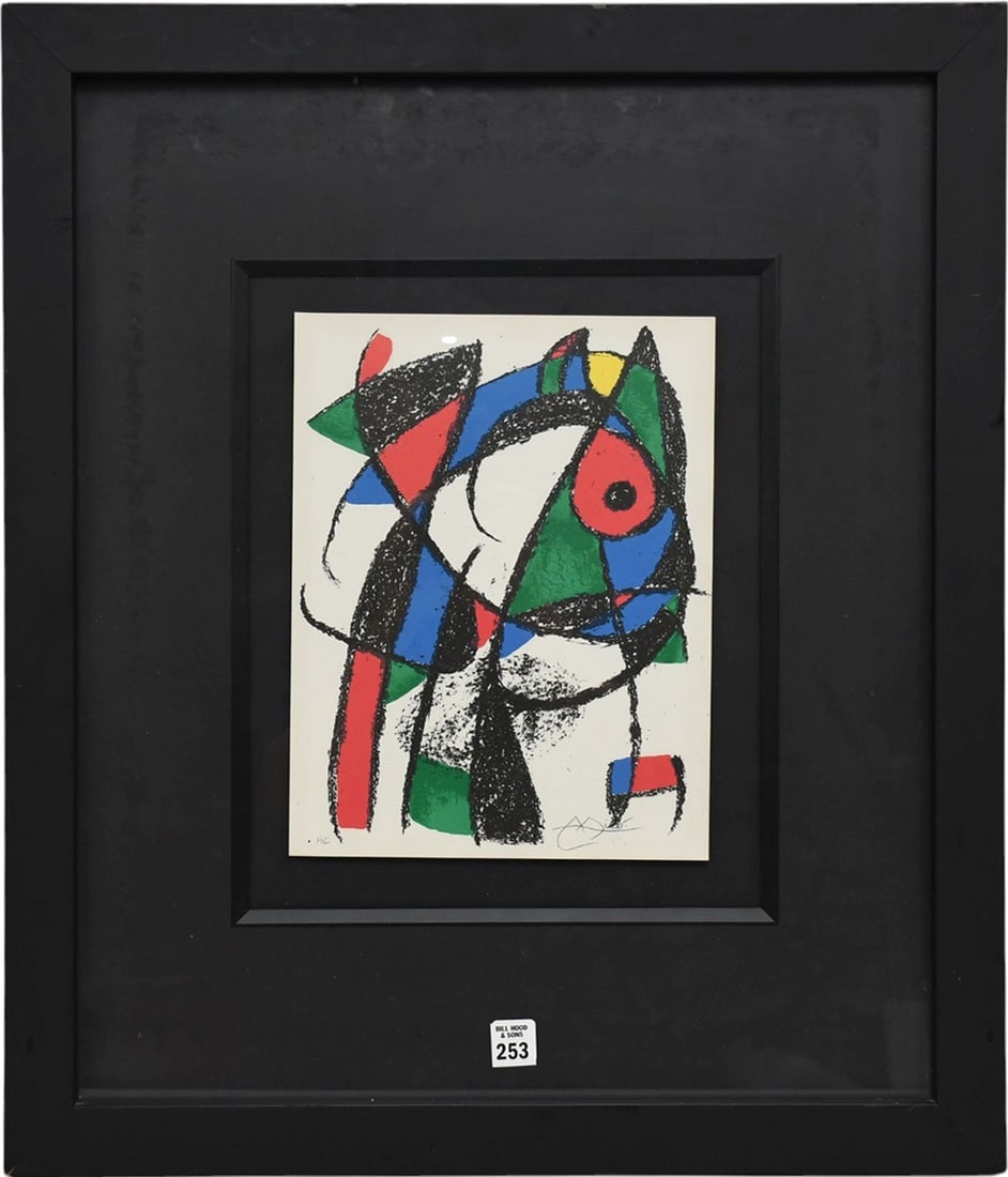 JOAN MIRO (Spanish 1893-1983) colored Lithograph. "Lithographs II" circa 1975. sheet size: JOAN MIRO (Spanish 1893-1983) colored Lithograph. "Lithographs II" circa 1975. sheet size approximately 12-1/2 x 9-3/4 inches.
