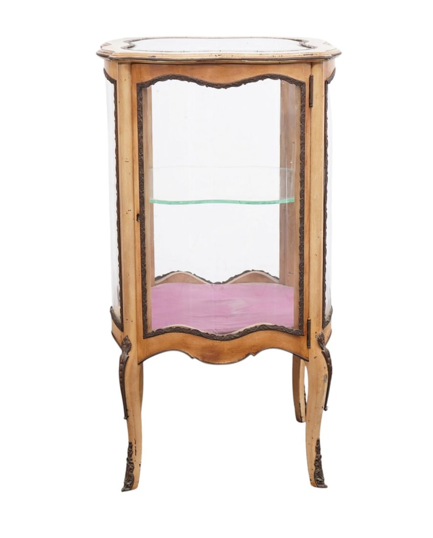 4 sided vintage curio cabinet , one side missing glass (1 of 9)