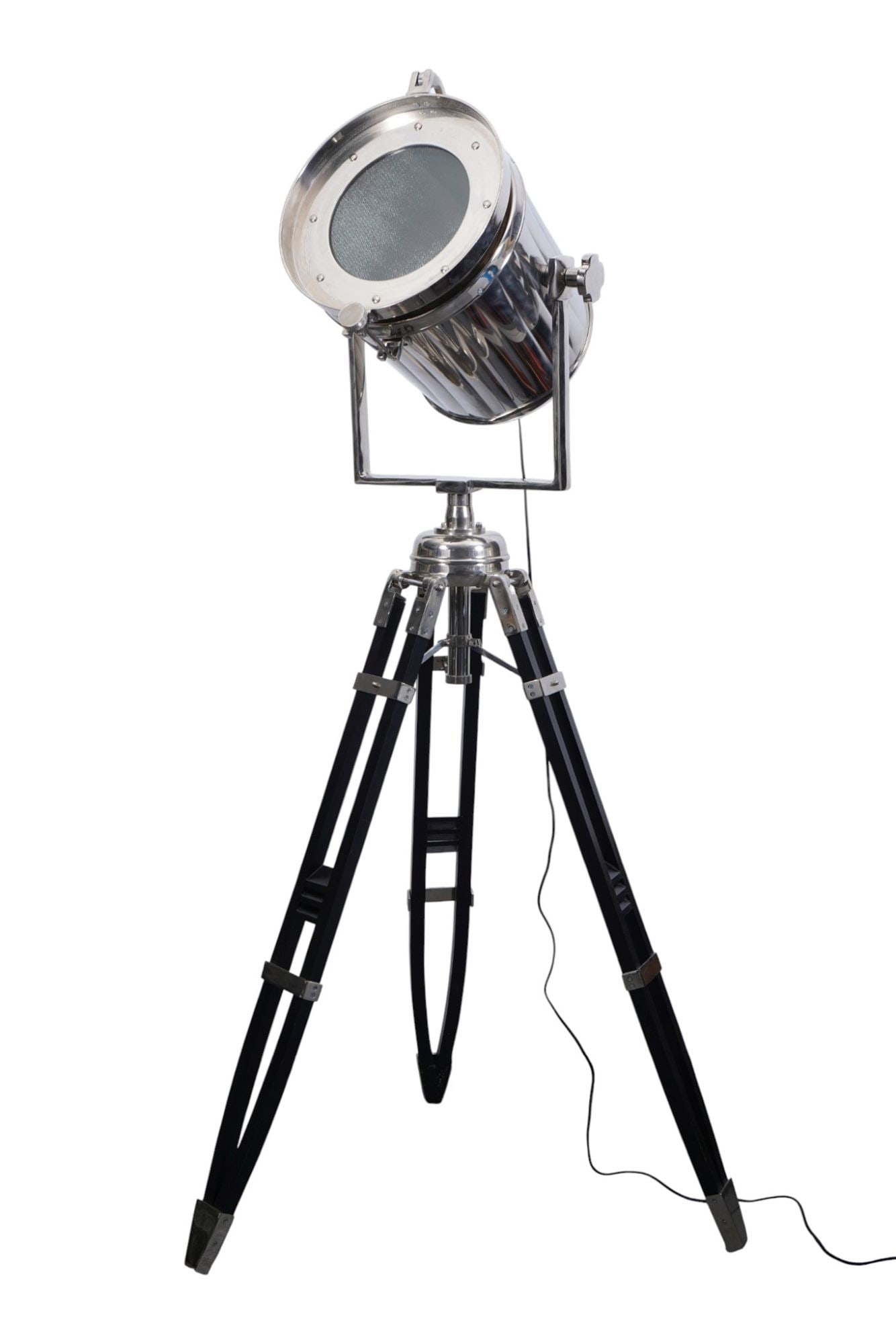 Huge Chrome Spotlight (22"h x 16"w) & Tripod (63"h x 13"w) ***If this item is not picked up by the (1 of 8)