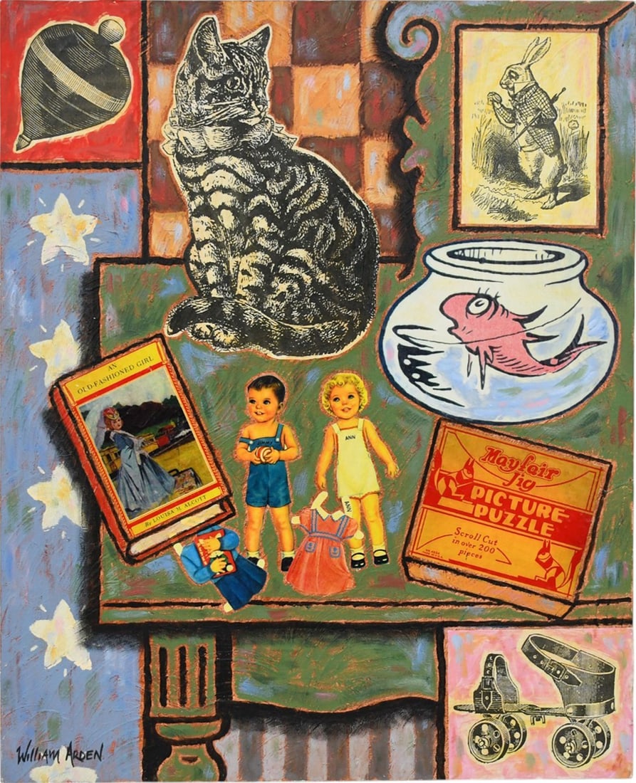 William Arden Painting/Decoupage, Whimsical Children Designs, Untitled, 24" x 20" (1 of 6)