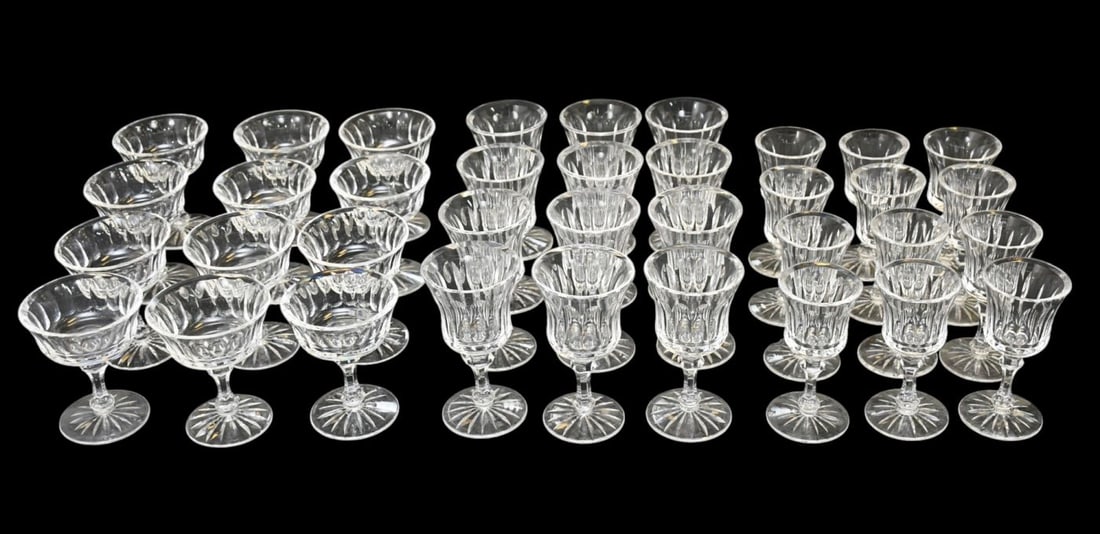 36 Waterford Crystal Stems, Innisfail Pattern, 3 Assorted Sizes, Tallest 7"h x 4"dia & Shortest 5 (1 of 7)