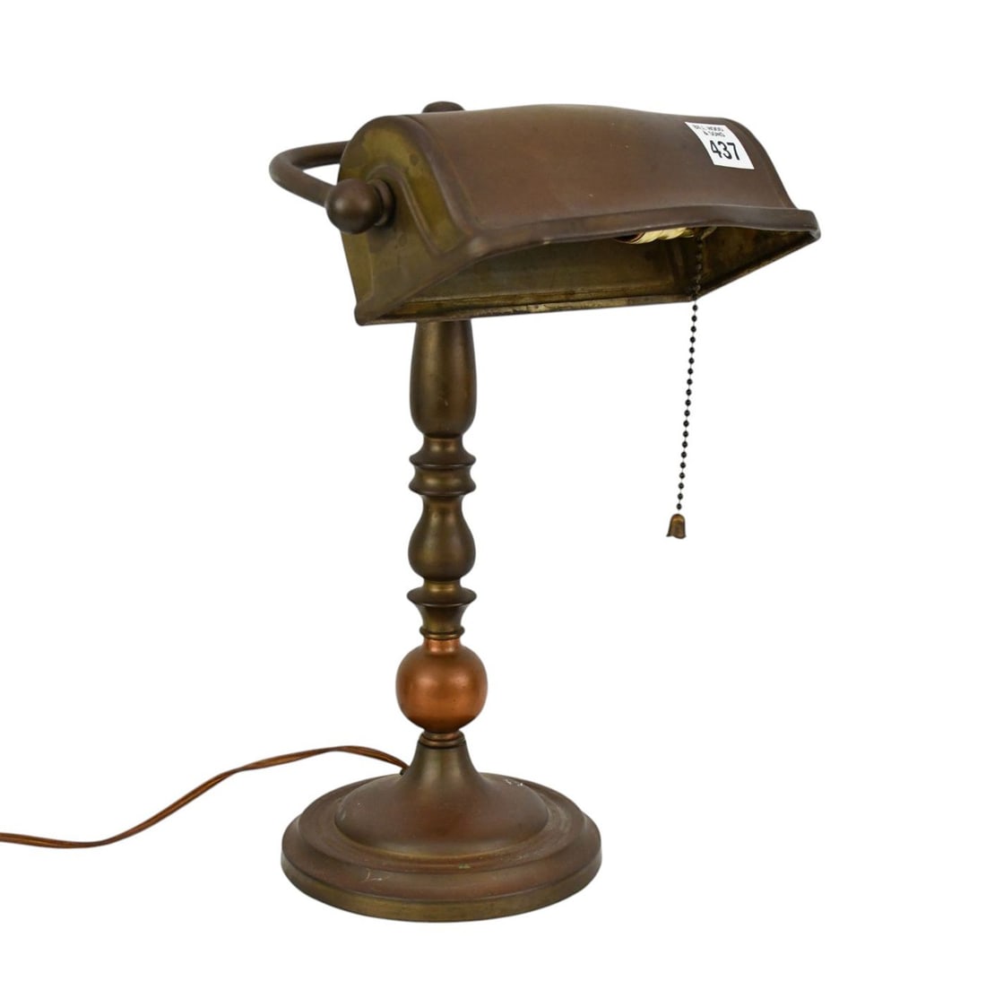 Vintage Brass Desk Lamp, 13"h x 7"w: Vintage Brass Desk Lamp, 13"h x 7"w