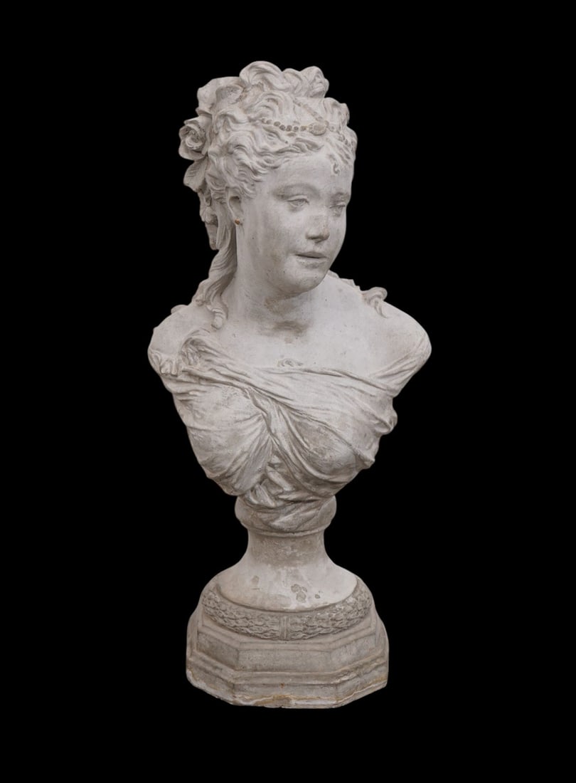 Classical Female Bust Sculpture, 26"h x 12"w (1 of 5)