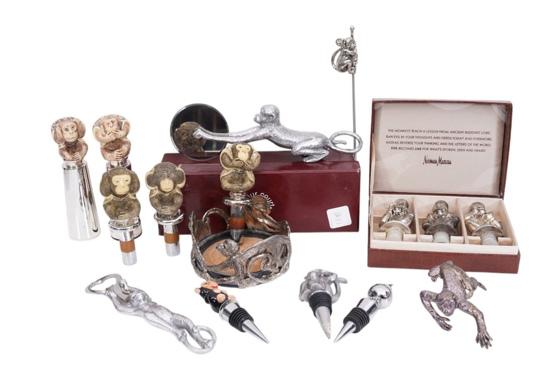 Monkey Lot Mixed Metals, Pizza Cutter, Wine Coster, Bottle Openers, Salt & Peppers,3 Bottle Stoppers: Monkey Lot Mixed Metals, Pizza Cutter, Wine Coster, Bottle Openers, Salt & Peppers,3 Bottle Stoppers & More