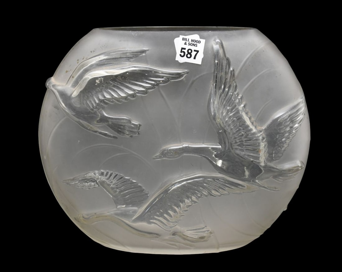 Phoenix Glass Sculpted Birds in Relief against a Frosted Glass Body, 10"h x 11"w x 3"d: Phoenix Glass Sculpted Birds in Relief against a Frosted Glass Body, 10"h x 11"w x 3"d