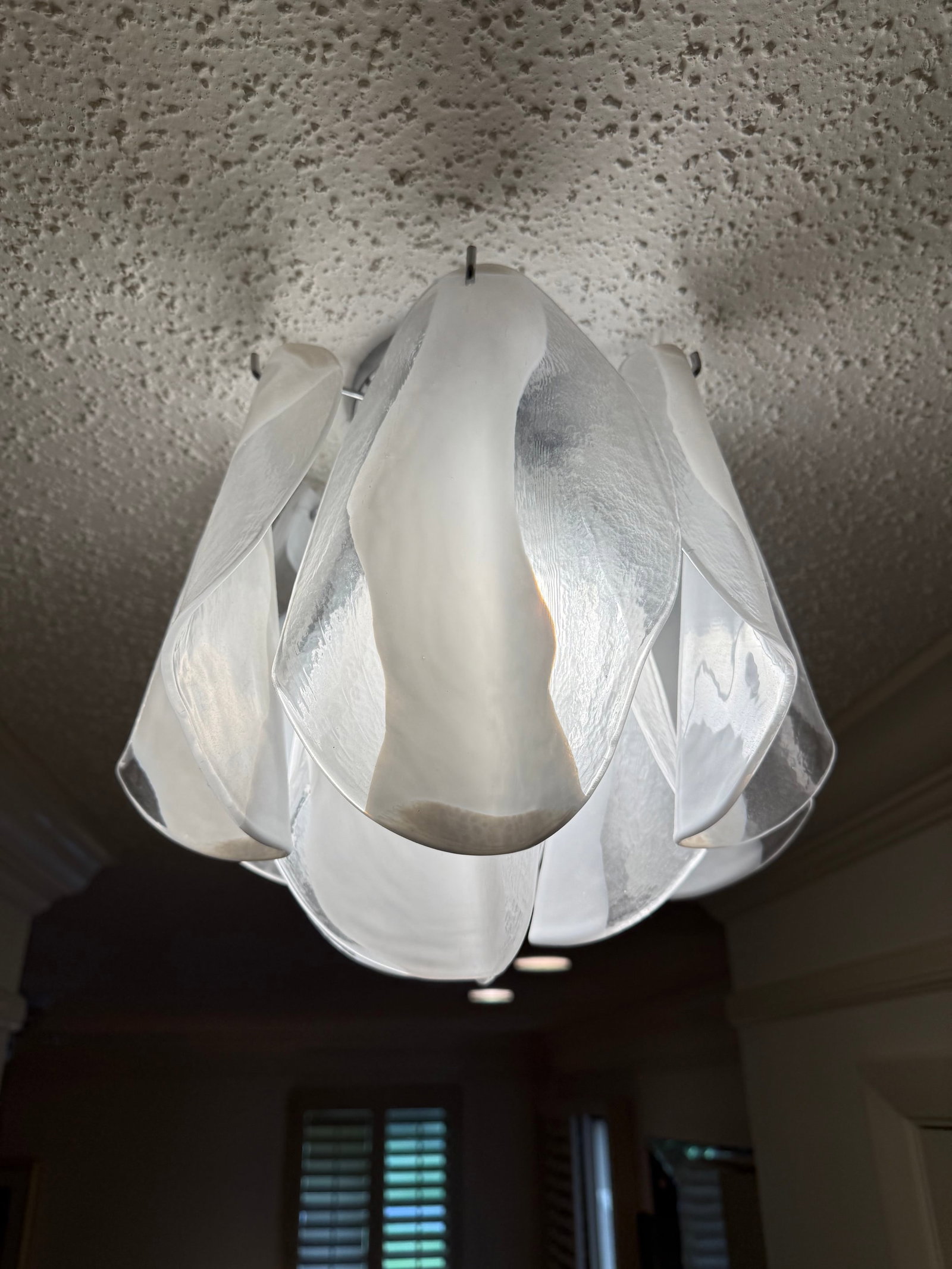 3 Art Glass Light Fixtures with Cascading Glass Petals, possibly Murano (1 of 18)