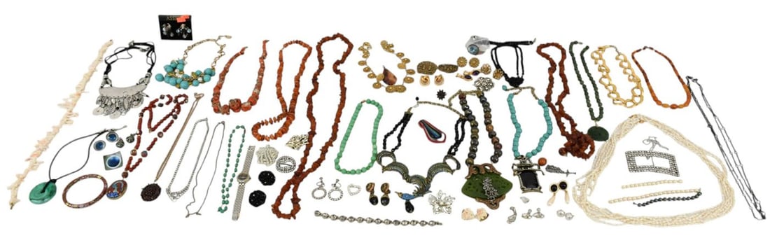 Large Designer Costume Jewelry Lot. Heidi Daus, Swarovski, Anne Klein, Chico, Jade Amber Coral etc.. (1 of 13)
