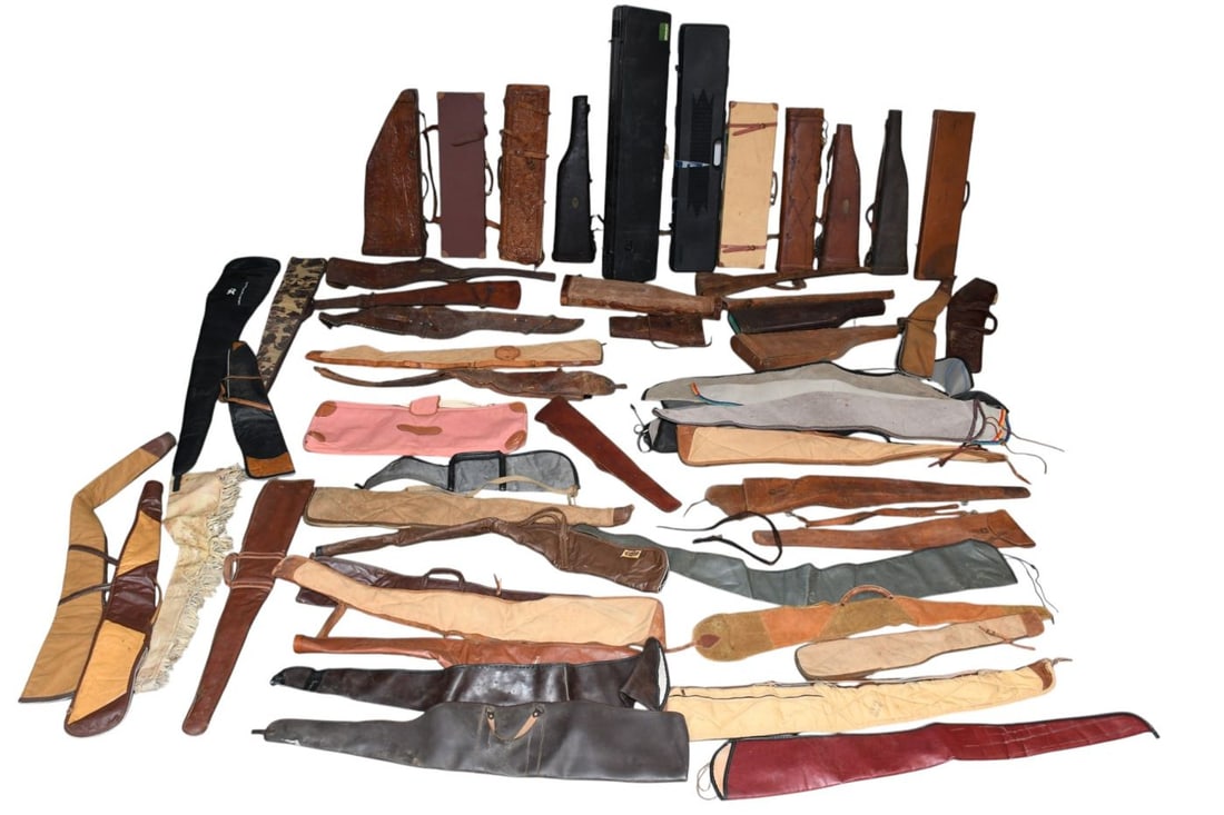 Enormous Estate lot of Gun Cases, Leather cloth & Some military, ETC. (1 of 18)
