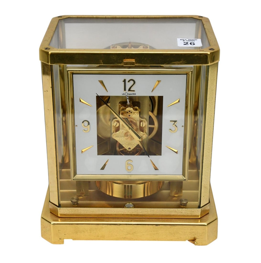 Jaeger Le Coultre Atmos clock with Square Face, 9 1/4"H x 8 1/4"w x 6 1/2"d (1 of 7)