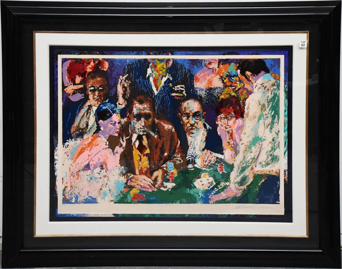 Leroy Neiman (American, 1921-2012) Serigraph, blackjack-1976. Edition of 50 artist proofs, Gallery (1 of 7)