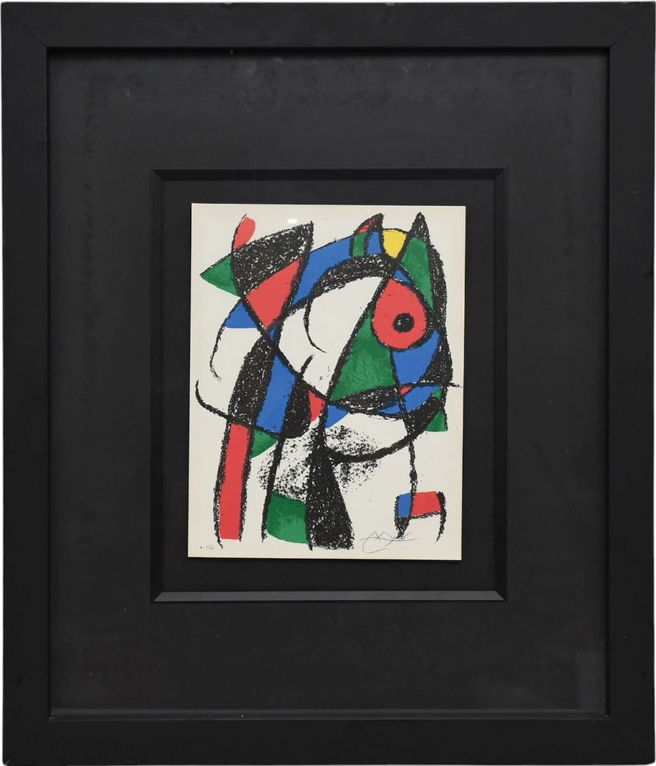 JOAN MIRO (Spanish 1893-1983) colored Lithograph. "Lithographs II" circa 1975. sheet size (1 of 5)