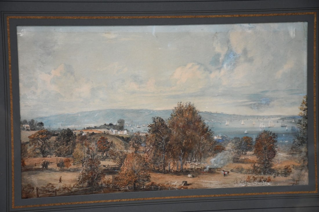 Herny Samuel Beckwith (English. 19th Century) New York Harbor from Staten Island, c. 1845. (1 of 8)