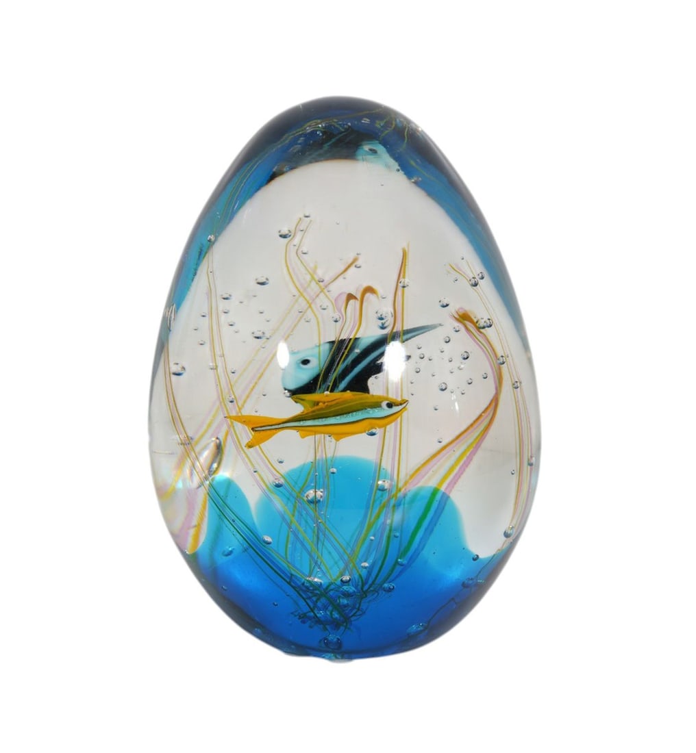 Elio Raffaeli (Italy: B. 1936) Murano art glass aquarium sculpture. Hand signed in script to base. 9 (1 of 8)