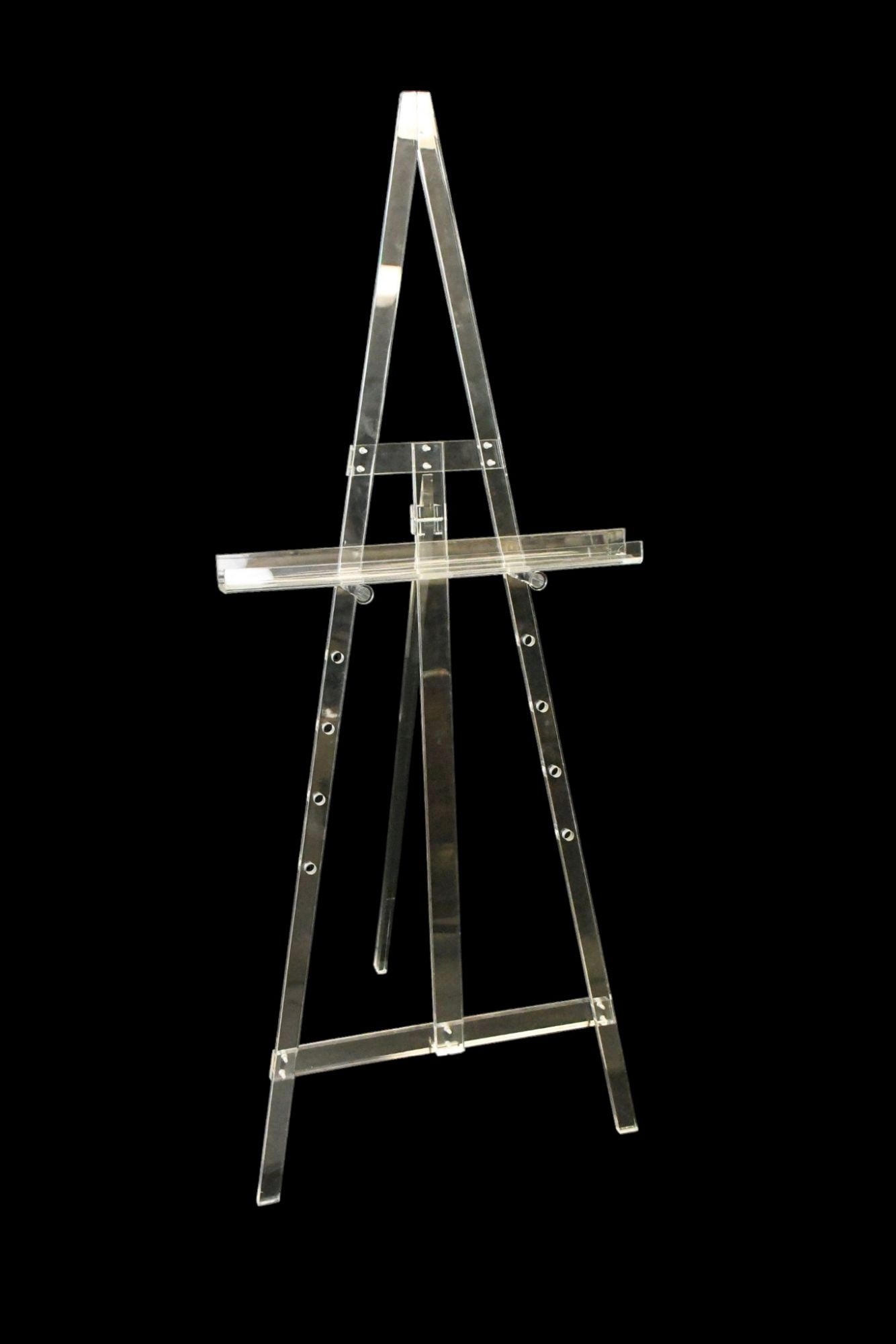 Modern Clear Acrylic Tripod Easel, 59"h x 23"w (1 of 4)