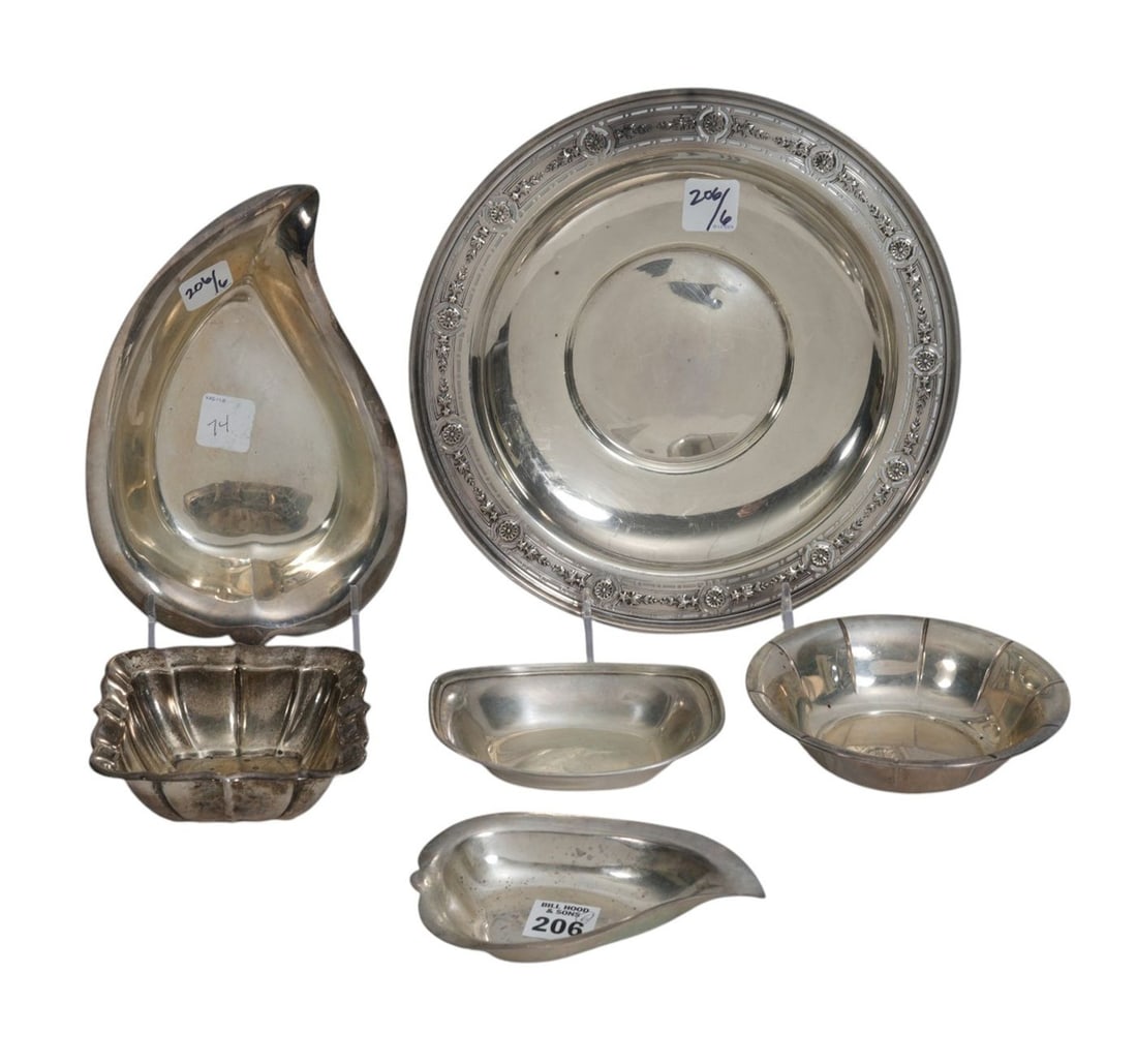 6 Pcs. Sterling Silver Tablewares, incl; (2) S. Kirk & Son, Reed & Barton & Others, 26 ozt (Tray (1 of 13)