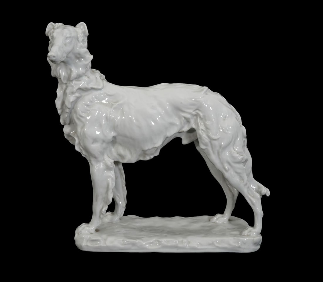 Herend Porcelain Wolfhound, 16"h x 15"w x 5"d (1 of 9)