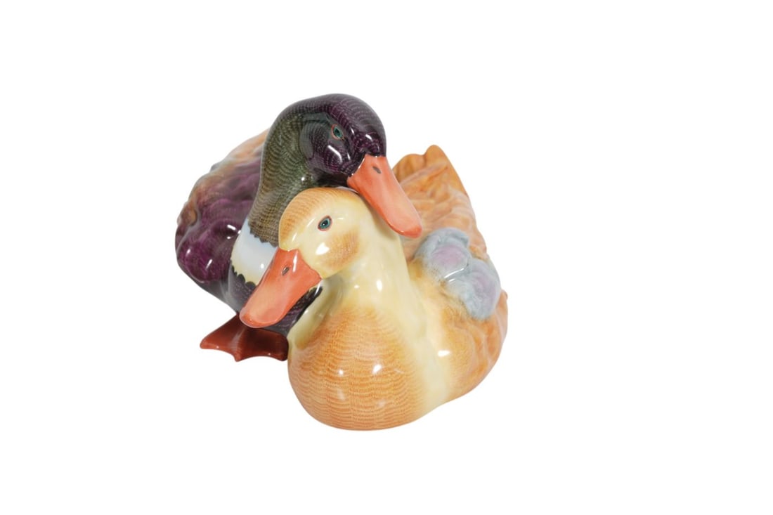 Vintage Herend Porcelain Grouping Of 2 Ducks, 6