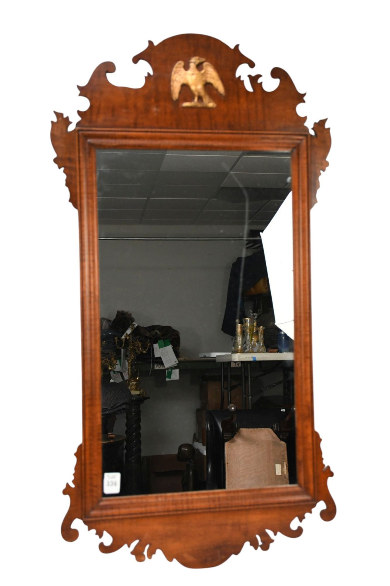 American Chippendale Mirror with Eagle At Top, 37"h x 19"w (1 of 6)
