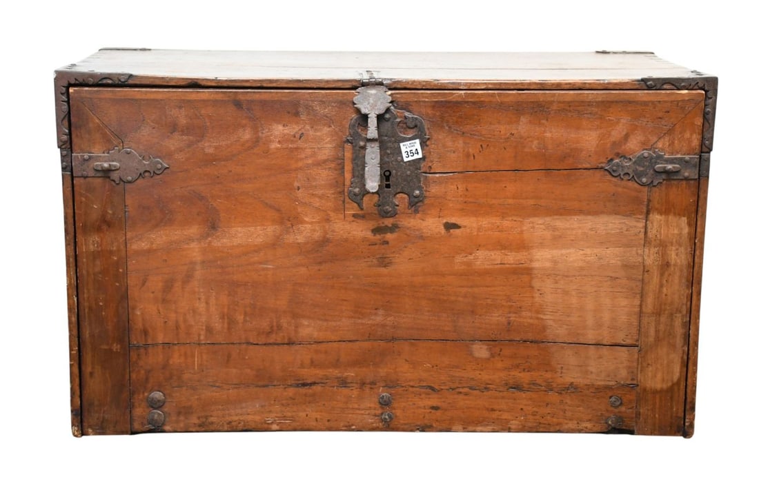 Spanish Vargueno Cabinet, 17th/18th C., Drop Front with Fitted Interior Drawers & Iron Hardware, (1 of 10)