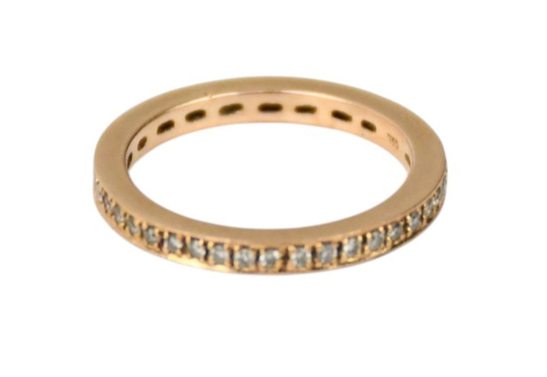 18K Yellow Gold Eternity Diamond Band Size 6.75 wt. 3 grams: 18K Yellow Gold Eternity Diamond Band Size 6.75 wt. 3 grams