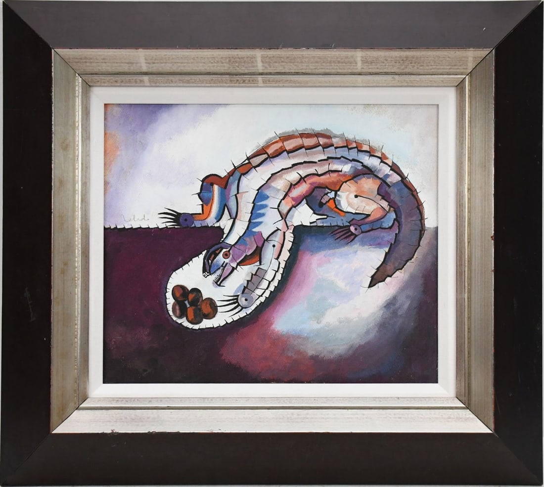Attributed to: Francisco Toledo (Mexican 1940-2019) sight 11 x 12-1/2 inches. Overall framed size (1 of 3)
