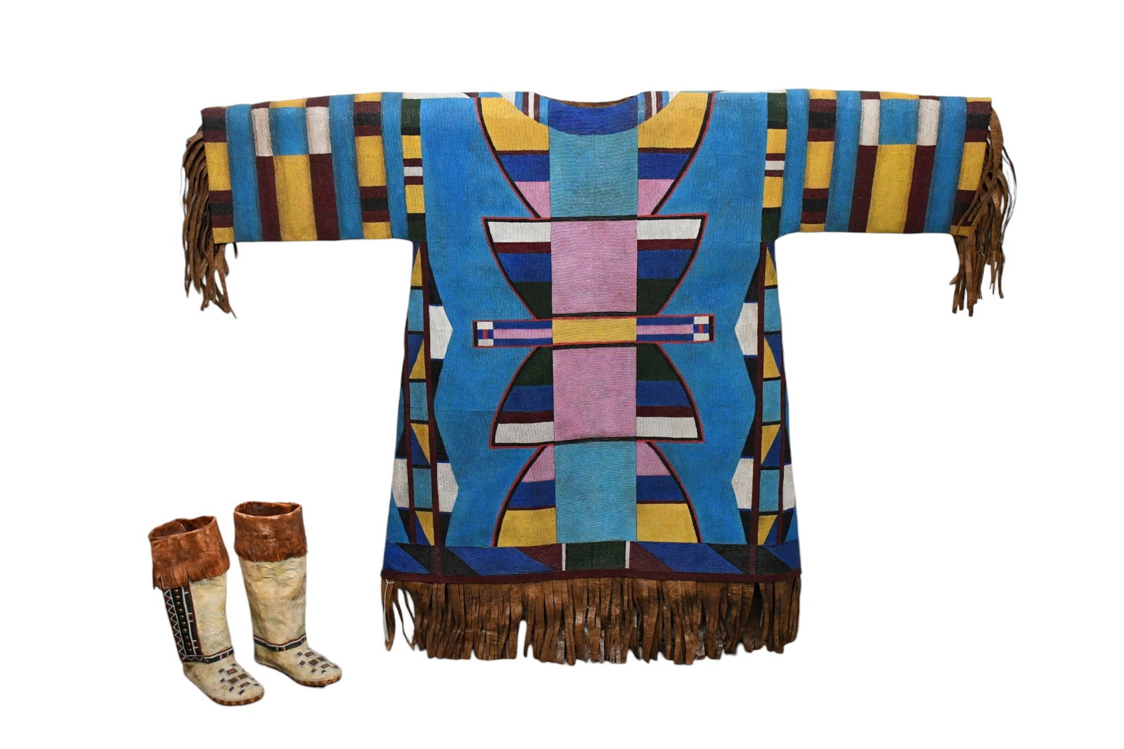 Janet Nelson (American, 20th/21st century), two mixed-media sculptural garments of painted (1 of 7)