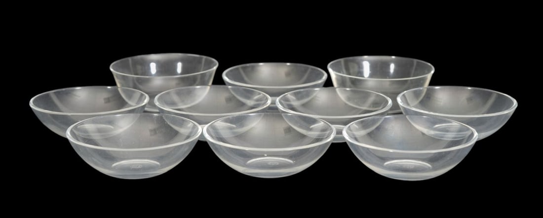 10 Baccarat Crystal Bowls, 8 Bowls 1 1/2"h x 4 3/4"dia, 2 Bowls 2"h x 4 3/4"dia (1 of 6)
