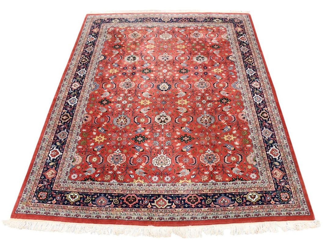 Vintage Persian Room Size Rug Kashan/Karastan 1 Low Spot 1.5 x 1.5 hole, 11'9" x 9' (1 of 7)