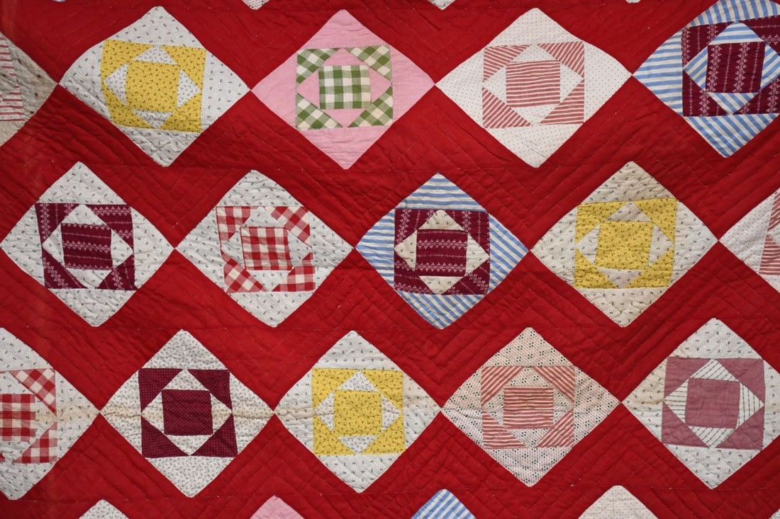 American Patchwork Quilt, 5'5" x 7'2" - 2
