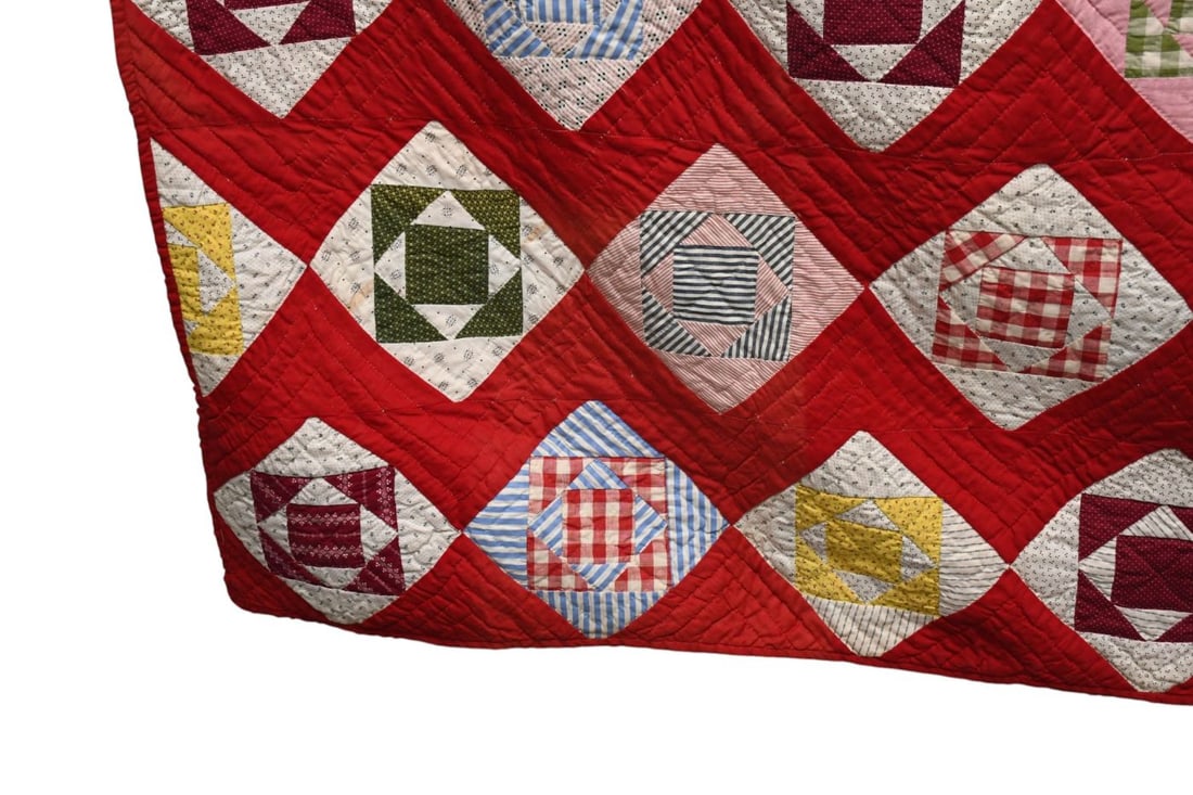 American Patchwork Quilt, 5'5" x 7'2" - 4